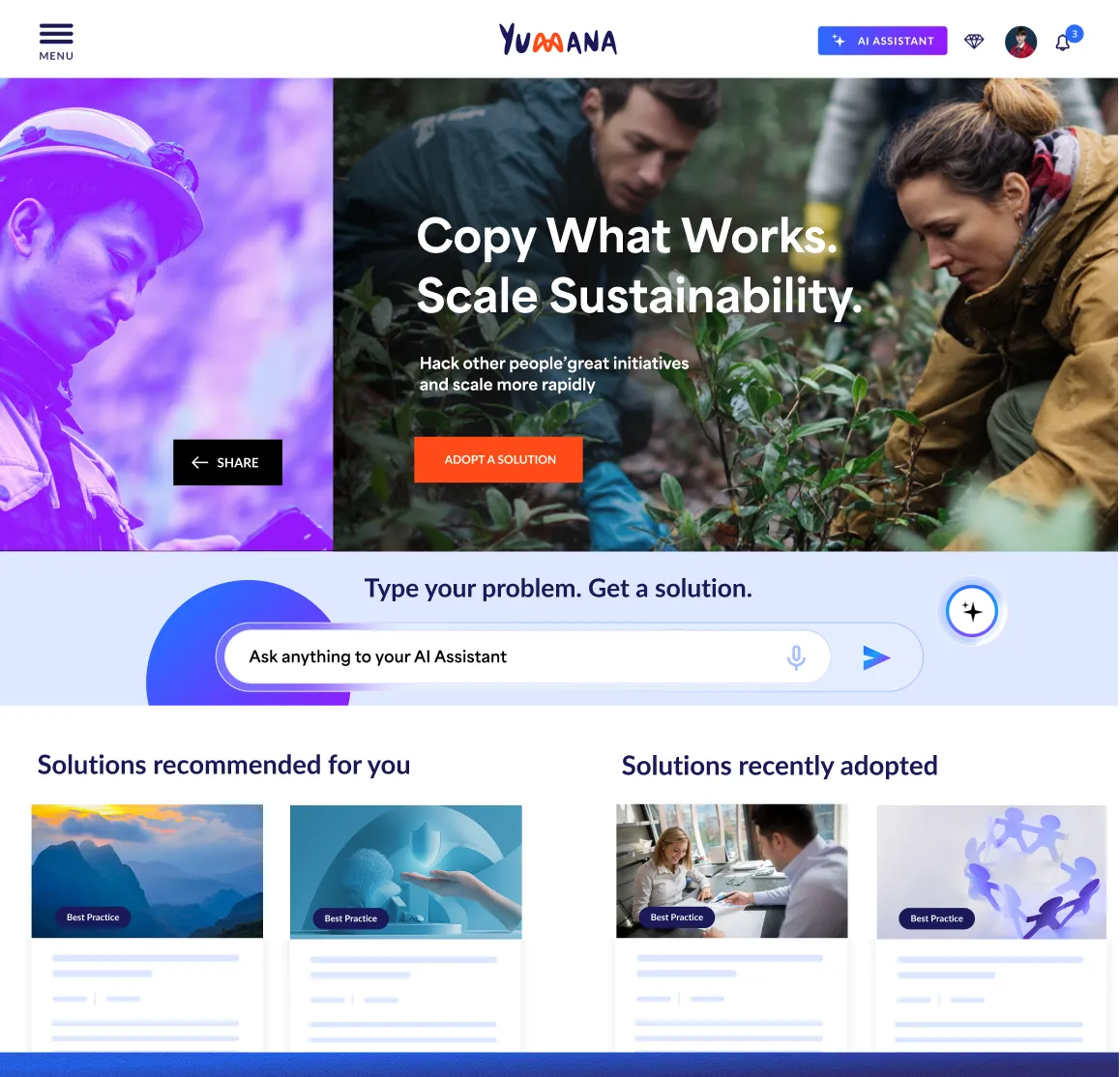 Professionals collaborating to scale sustainable solutions through Yumana’s innovation ecosystem.
