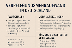 Verpflegungsmehraufwand in Deutschland: Pauschalen, Regeln & Tipps