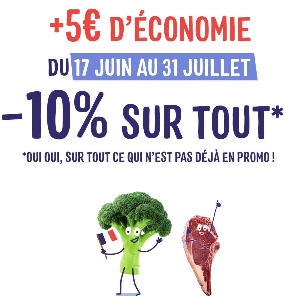 Du 17 juin au 31 juillet - 10% sur votre panier écomiam.