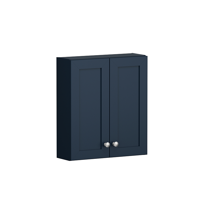 19" Deep Ocean Blue Shaker Bathroom Wall Cabinet 