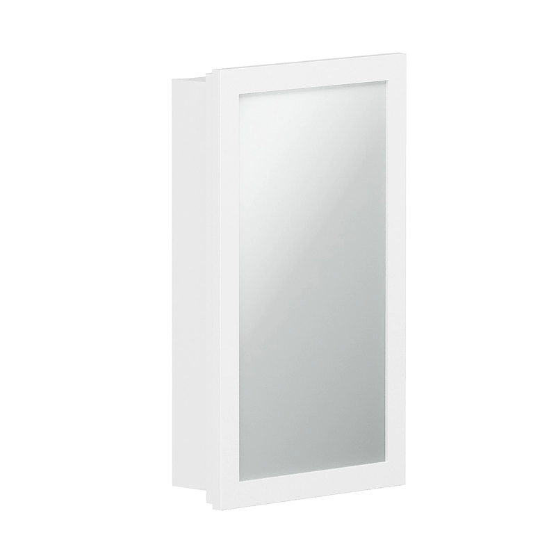 Style Selections 15” True White Mirrored Medicine Cabinet