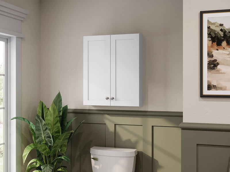 23” True White Shaker Bathroom Wall Cabinet 