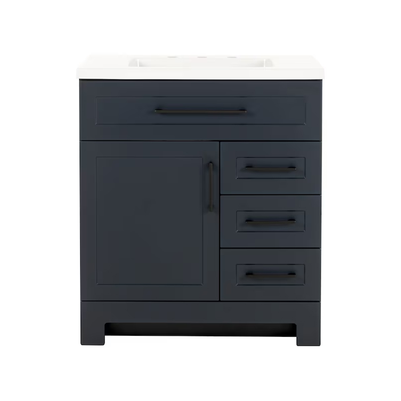 Cauley 30" Navy Blue Vanity with Top