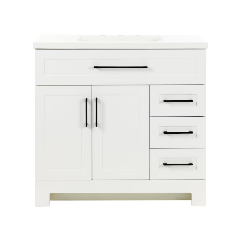 Cauley 36" True White Vanity with Top