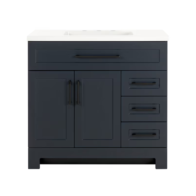 Cauley 36" Navy Blue Vanity with Top