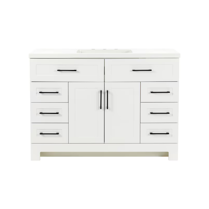 Cauley 48" True White Vanity with Top