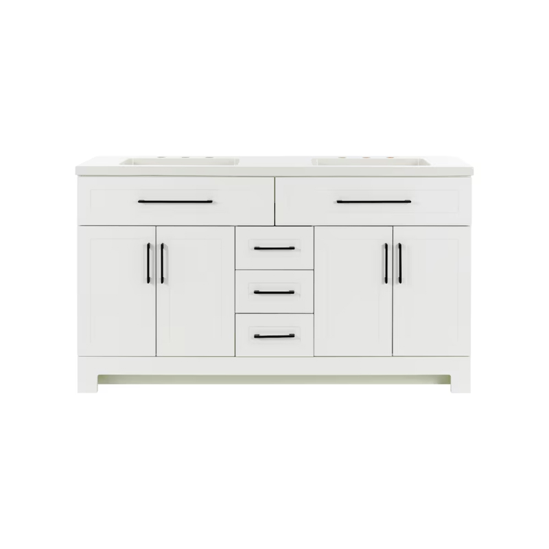 Cauley 60" True White Vanity with Top