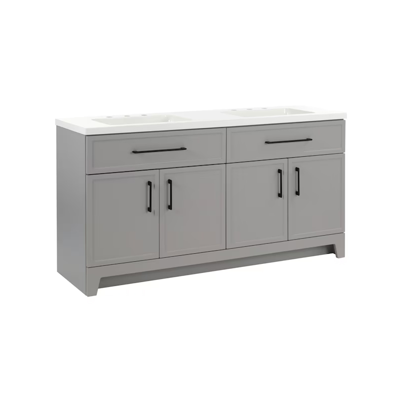 Potter 60" Light Gray Vanity with Top
