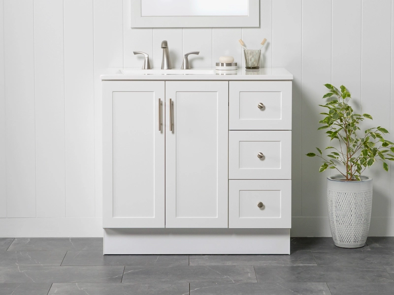 Davies 36" True White Vanity with Top