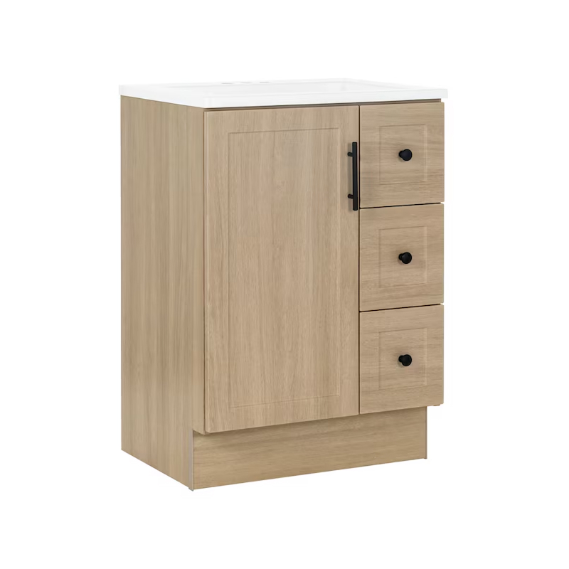 Davies 24" Beige Oak Vanity with Top