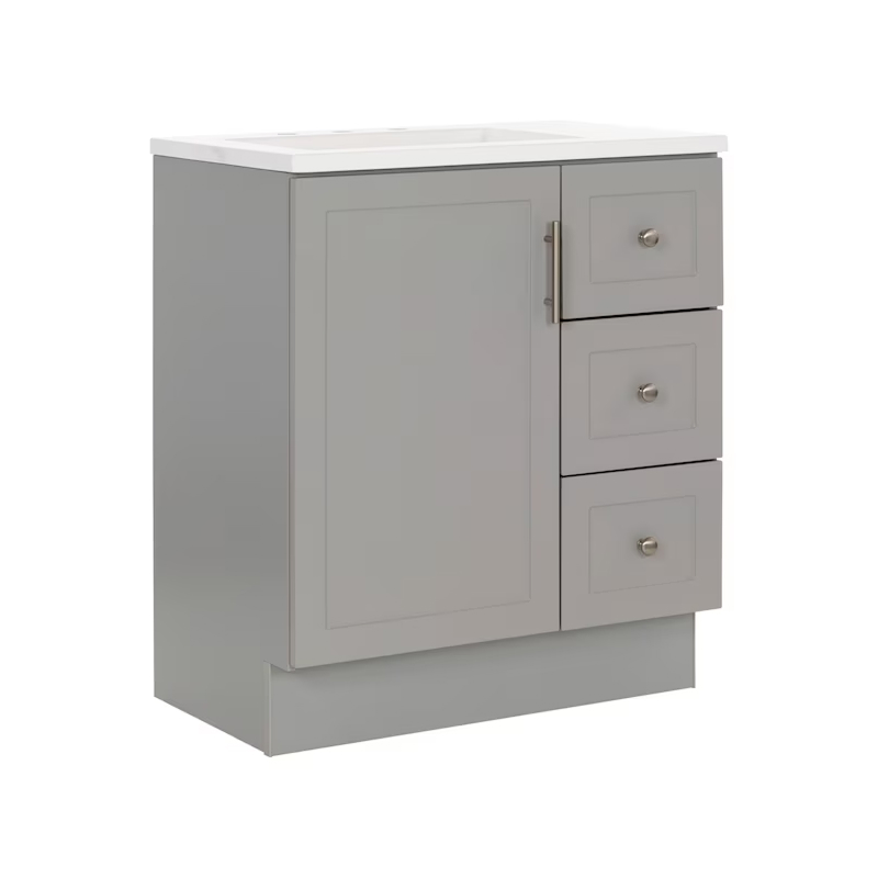 Davies 30" Light Gray Vanity with Top