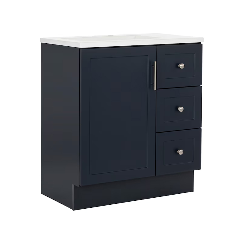 Davies 30" Navy Blue Vanity with Top