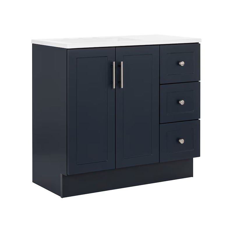 Davies 36" Navy Blue Vanity with Top