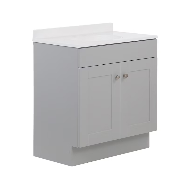 Dover 30" Light Gray Vanity with Top