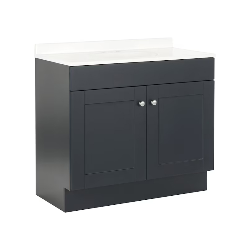 Dover 36" Navy Blue Vanity with Top