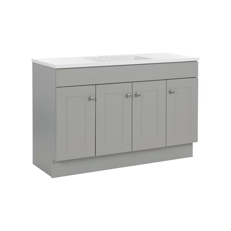 Dover 48" Light Gray Vanity with Top