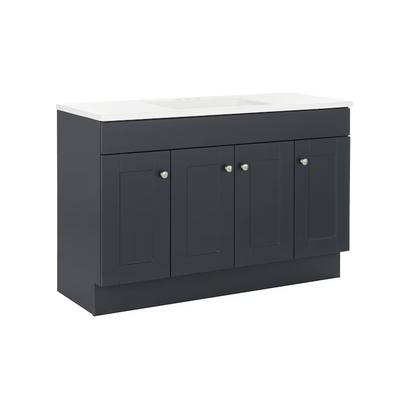 Dover 48" Navy Blue Vanity with Top