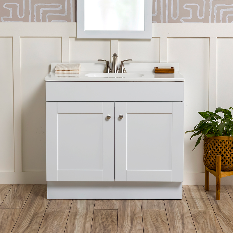 Dover 36" True White Vanity with Top
