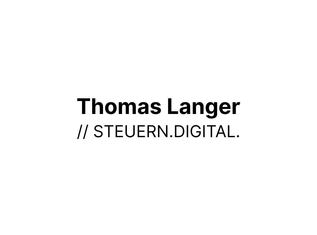 Steuerberater Thomas Langer