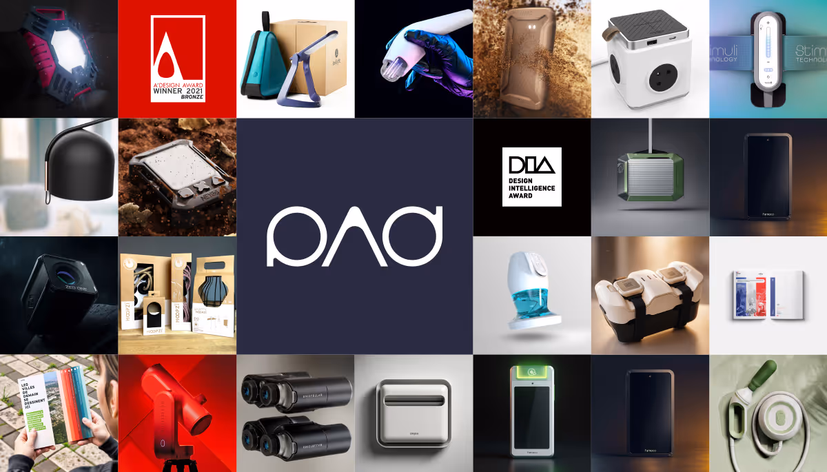 Mur d'image des projet de design de PAD