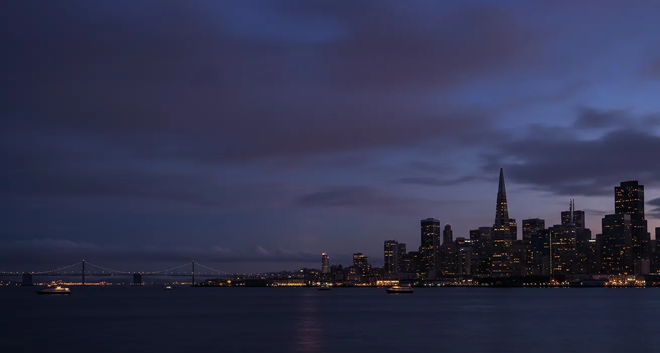 City skyline representing virtual address from Stable