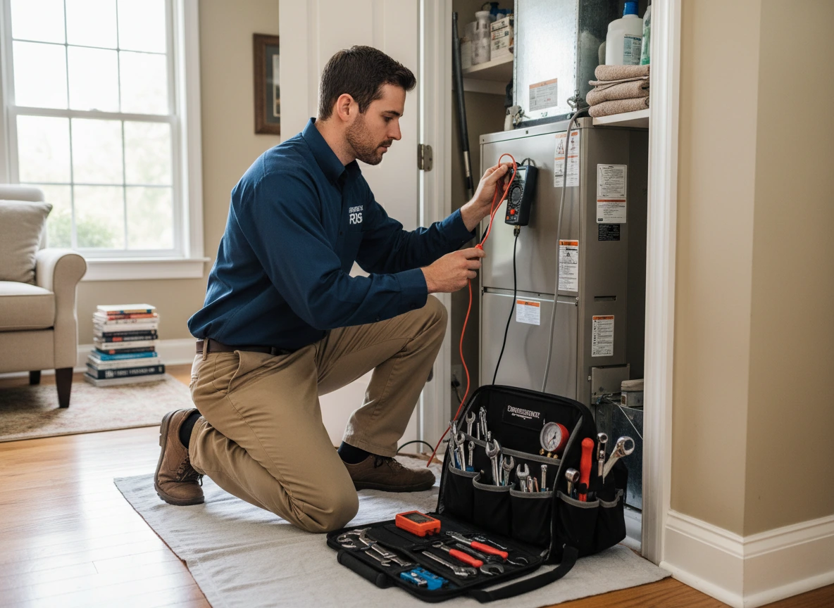 Brand website page in a mockup style.