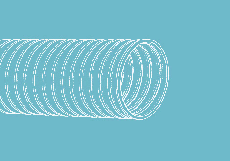 White line drawing of a Static dissipative urethane hose