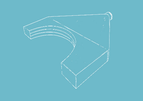 White line drawing of Barrel Drum Hood