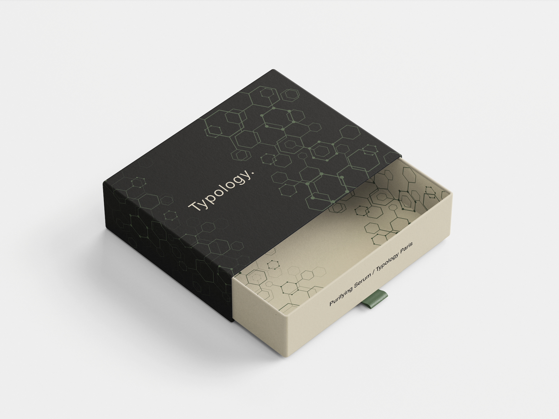Illustrazione e packaging - Molecole e pack Drawer Box Sostenibile