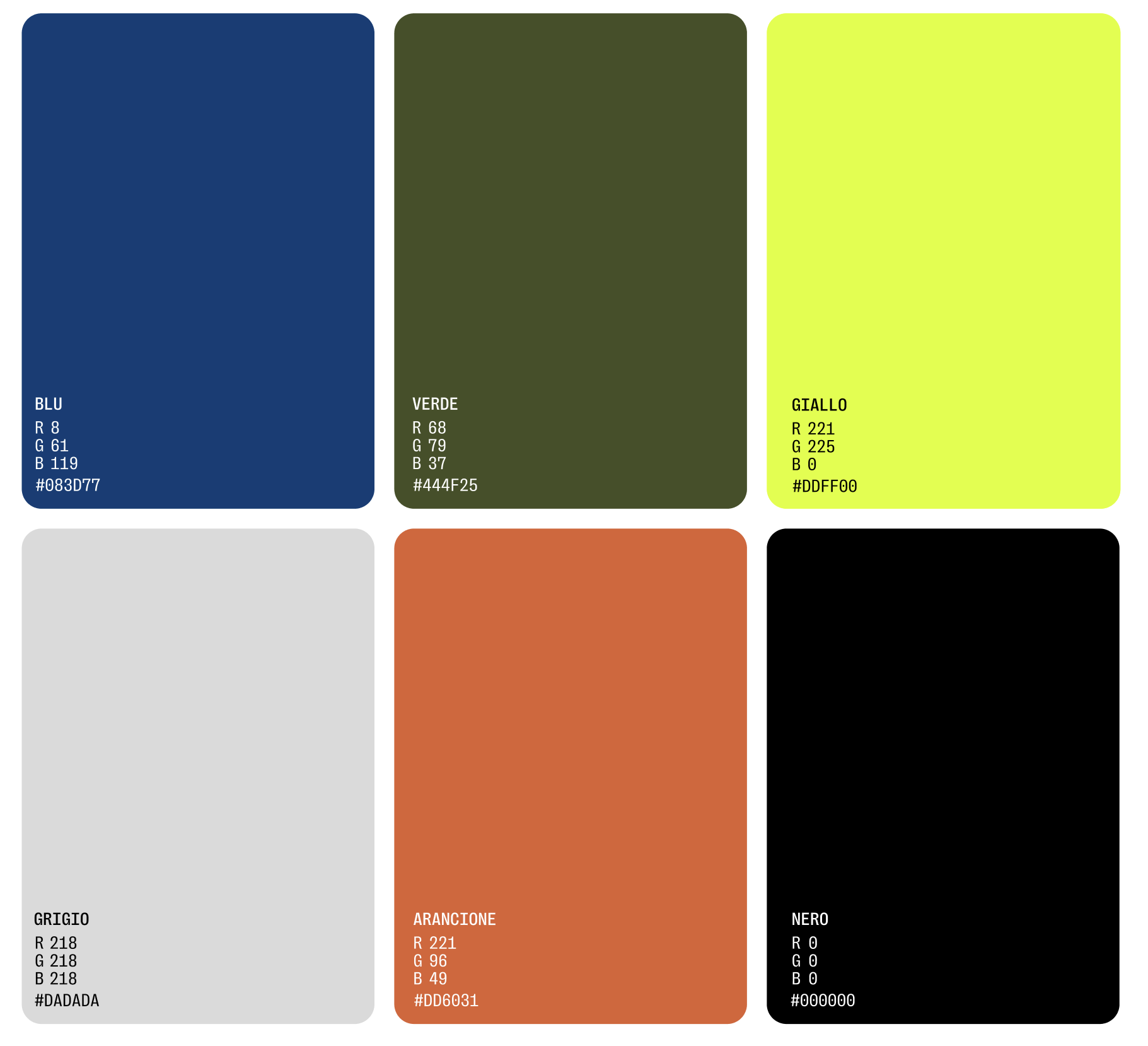 palette di HaNiue, prende ispirazione della natura dell'isola