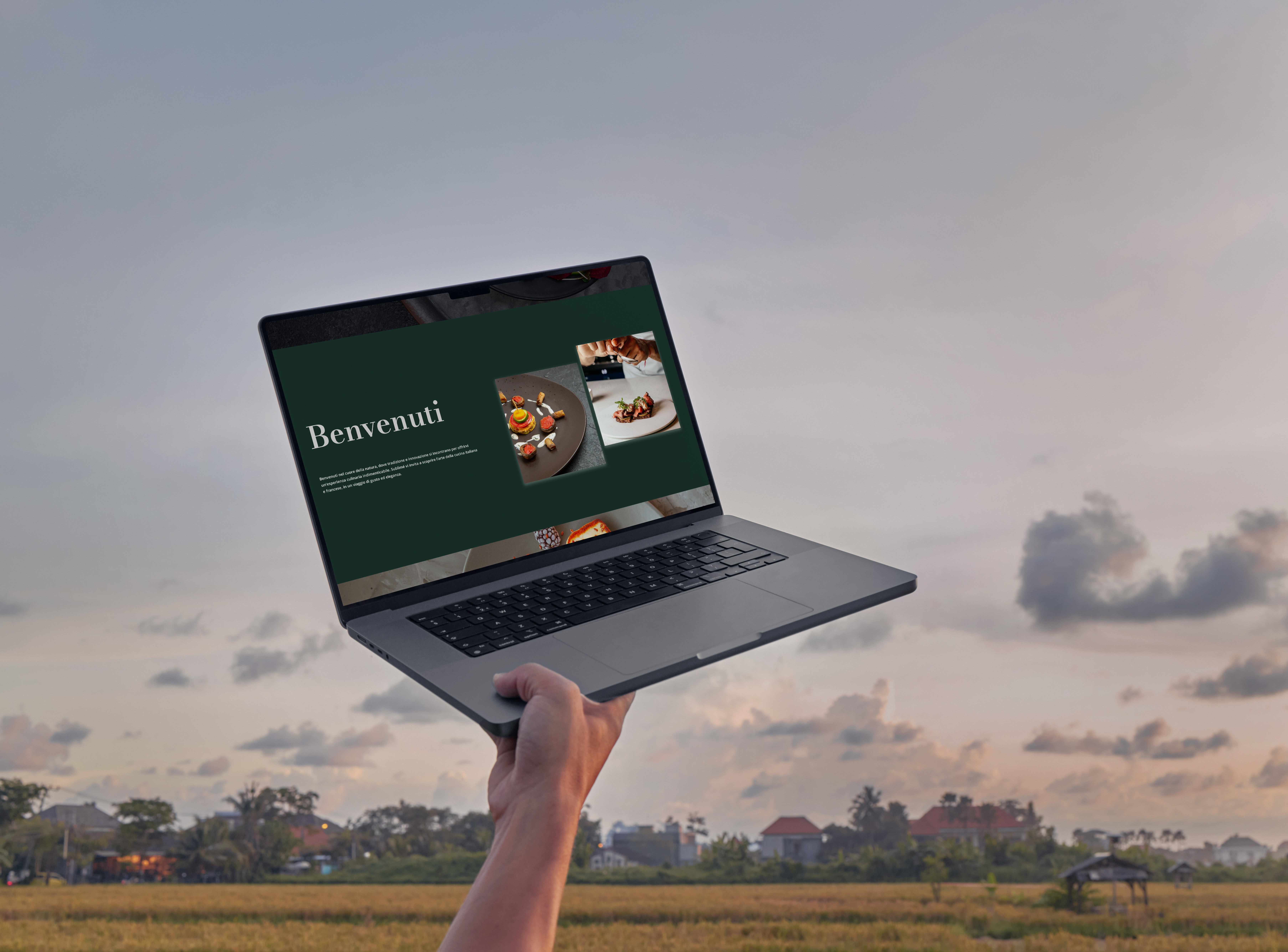 Sito web - Mockup Sublimé, ristorante immaginario minimal ed elegante