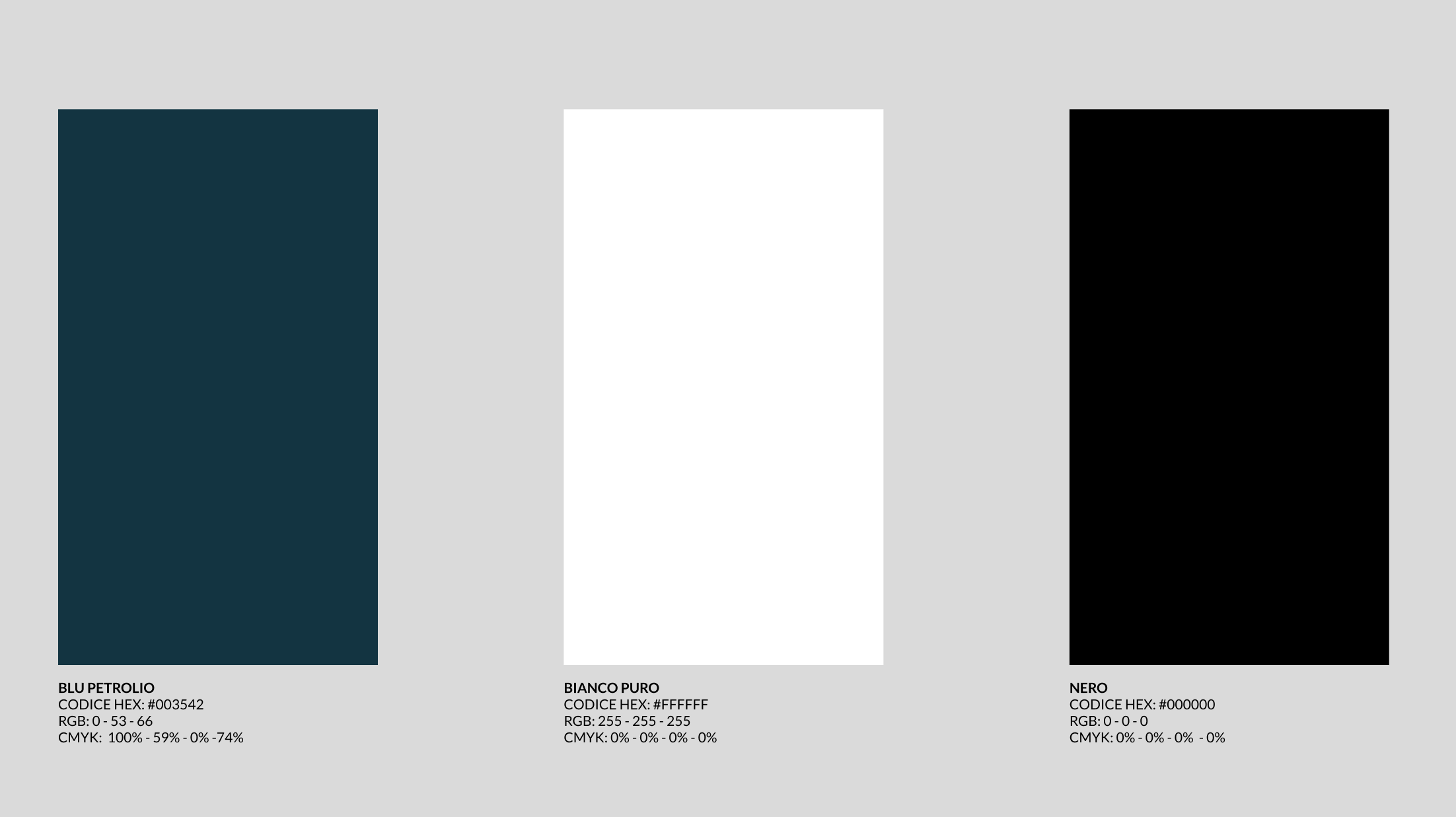 Palette colori scelta, minimal ed elegante