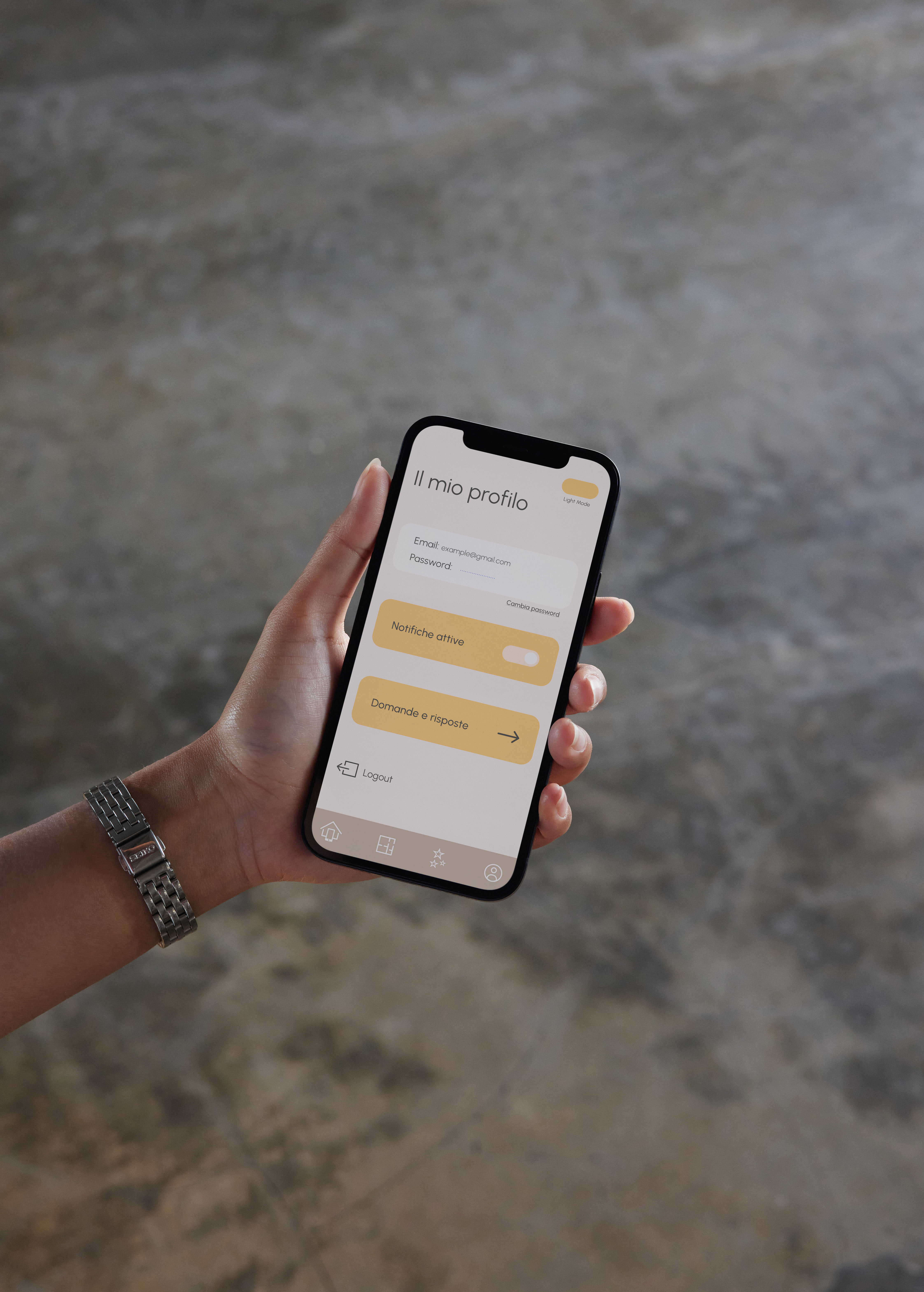 Mockup Grafica Applicazione - Light Mode