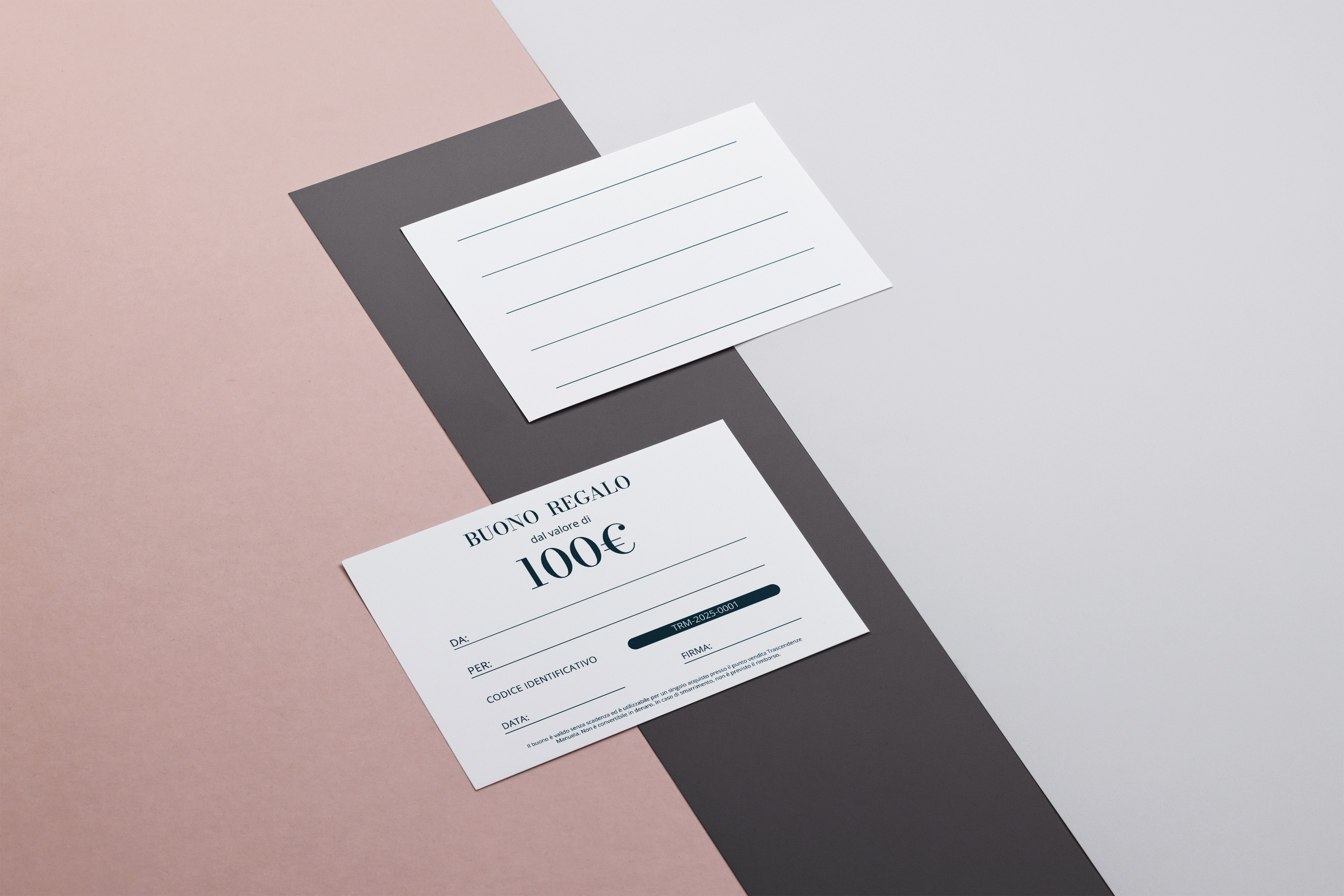 Mockup grafica buono regalo