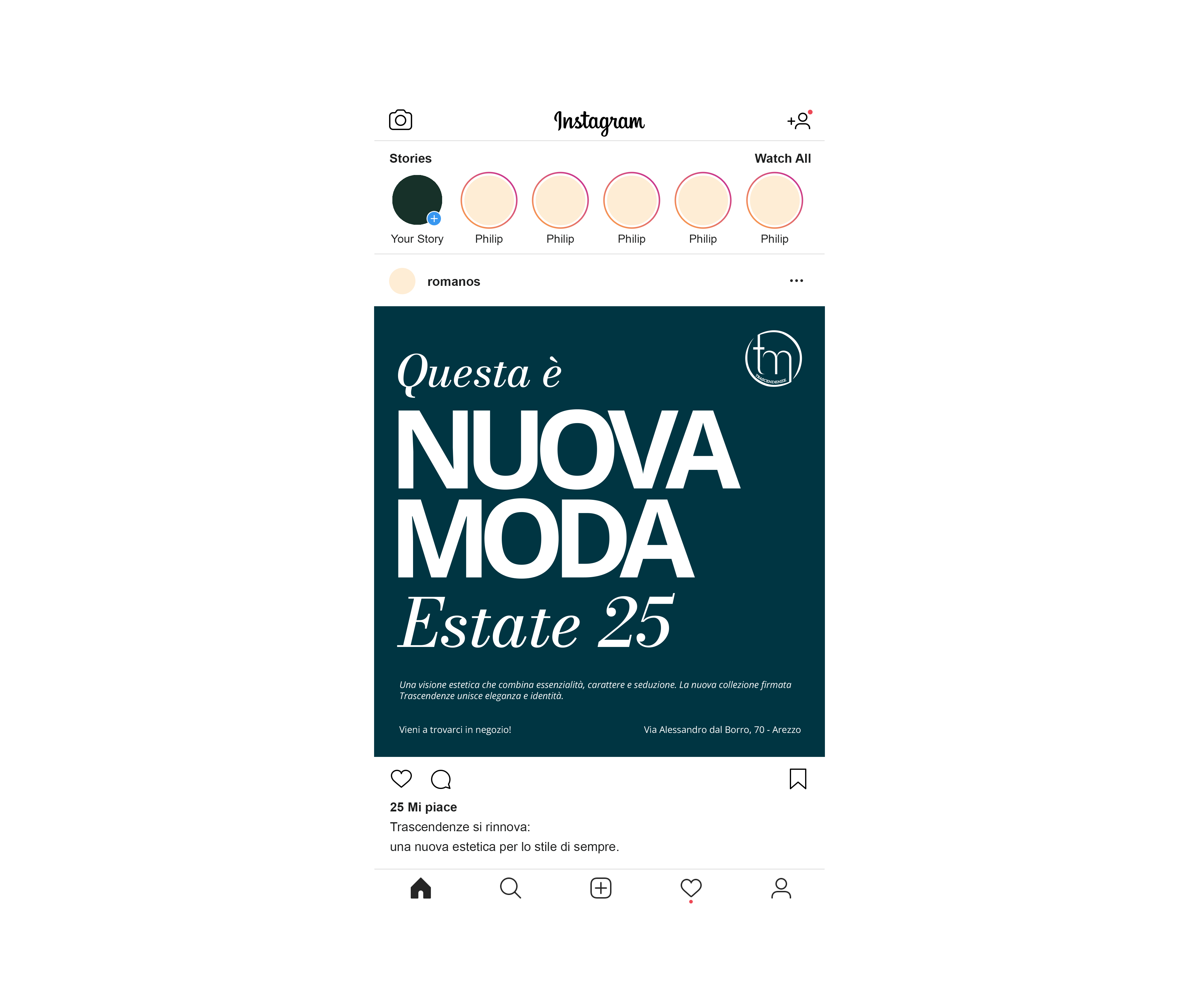 poster instagram - pubblicitario
