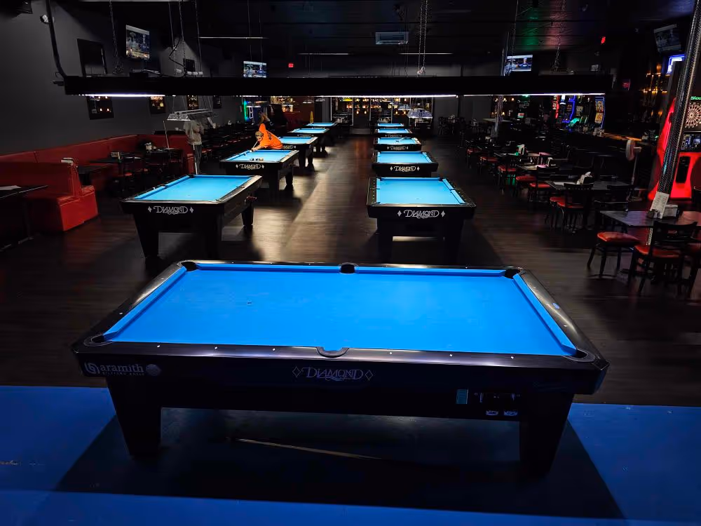 pool table inside a bar