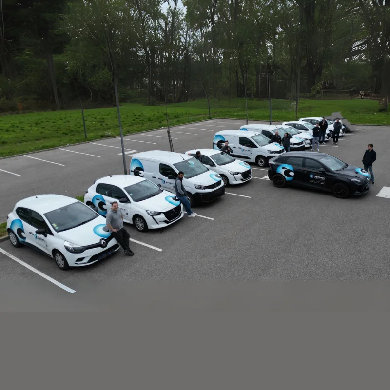 photo équipe flotte véhicule batimex
