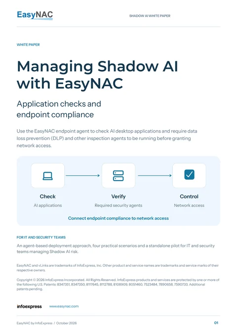 Managing Shadow AI with EasyNAC white paper cover