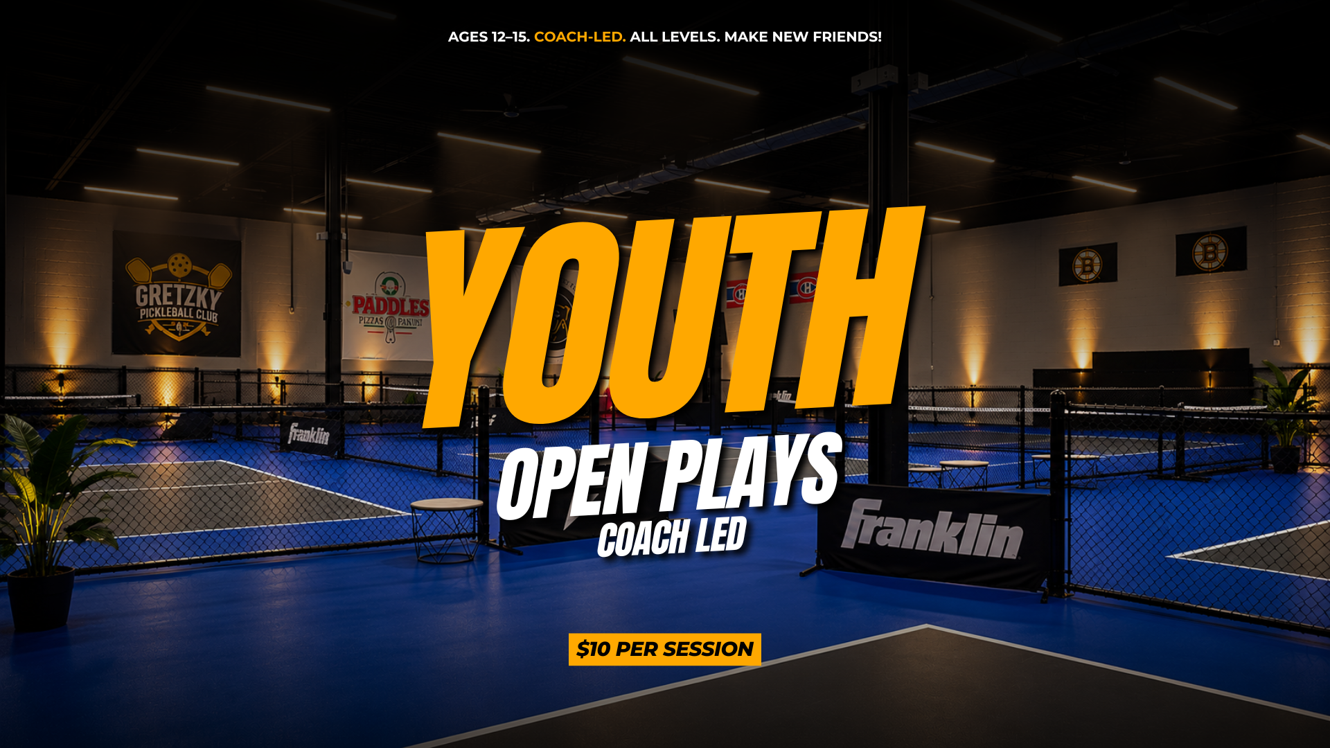 Youth Open Play: Coach-Led at Gretzky Pickleball Club