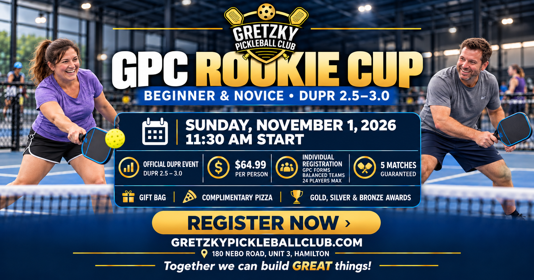 GPC Rookie Cup at Gretzky Pickleball Club
