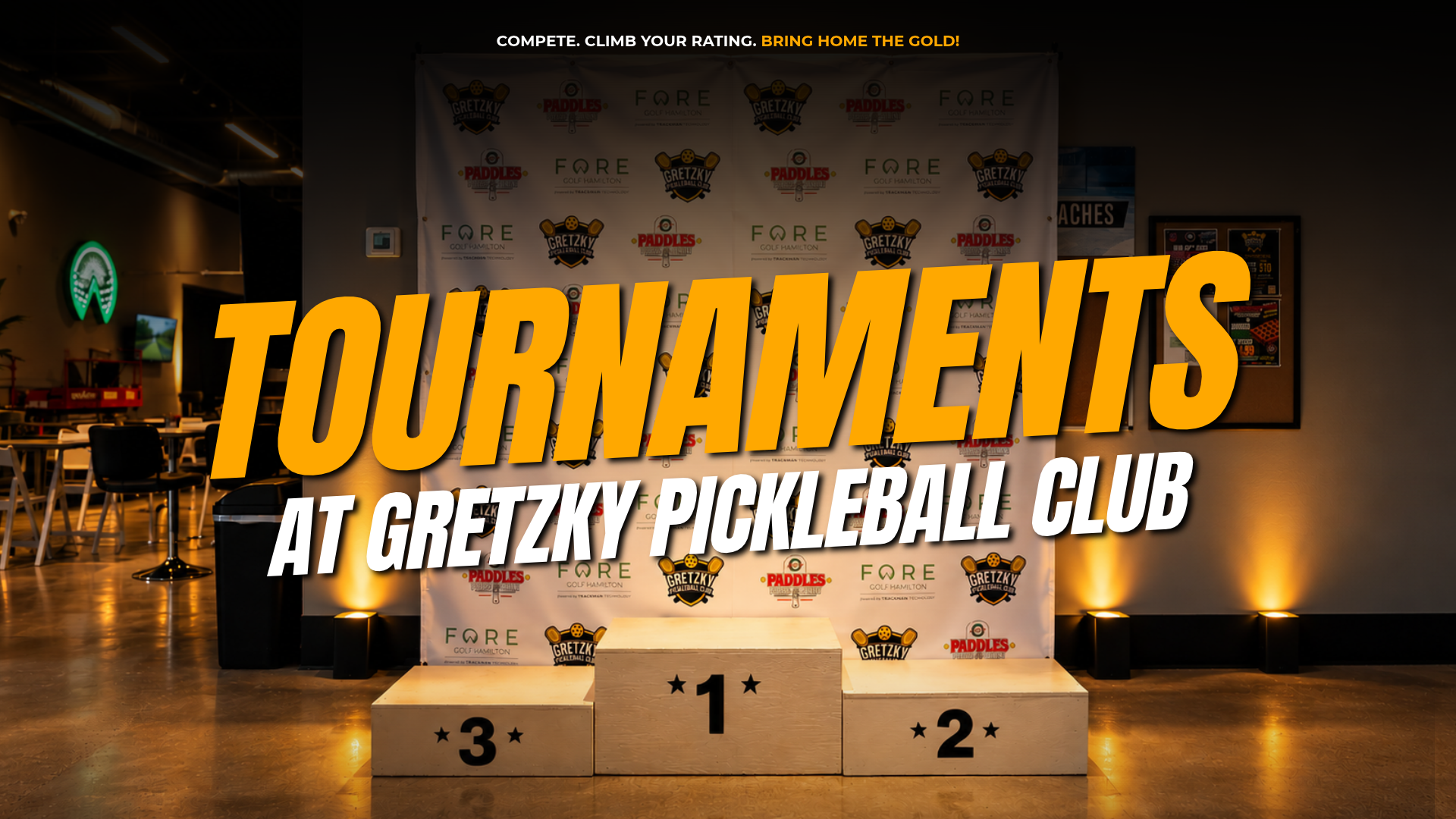 Pickleball tournaments at Gretzky Pickleball Club in Hamilton