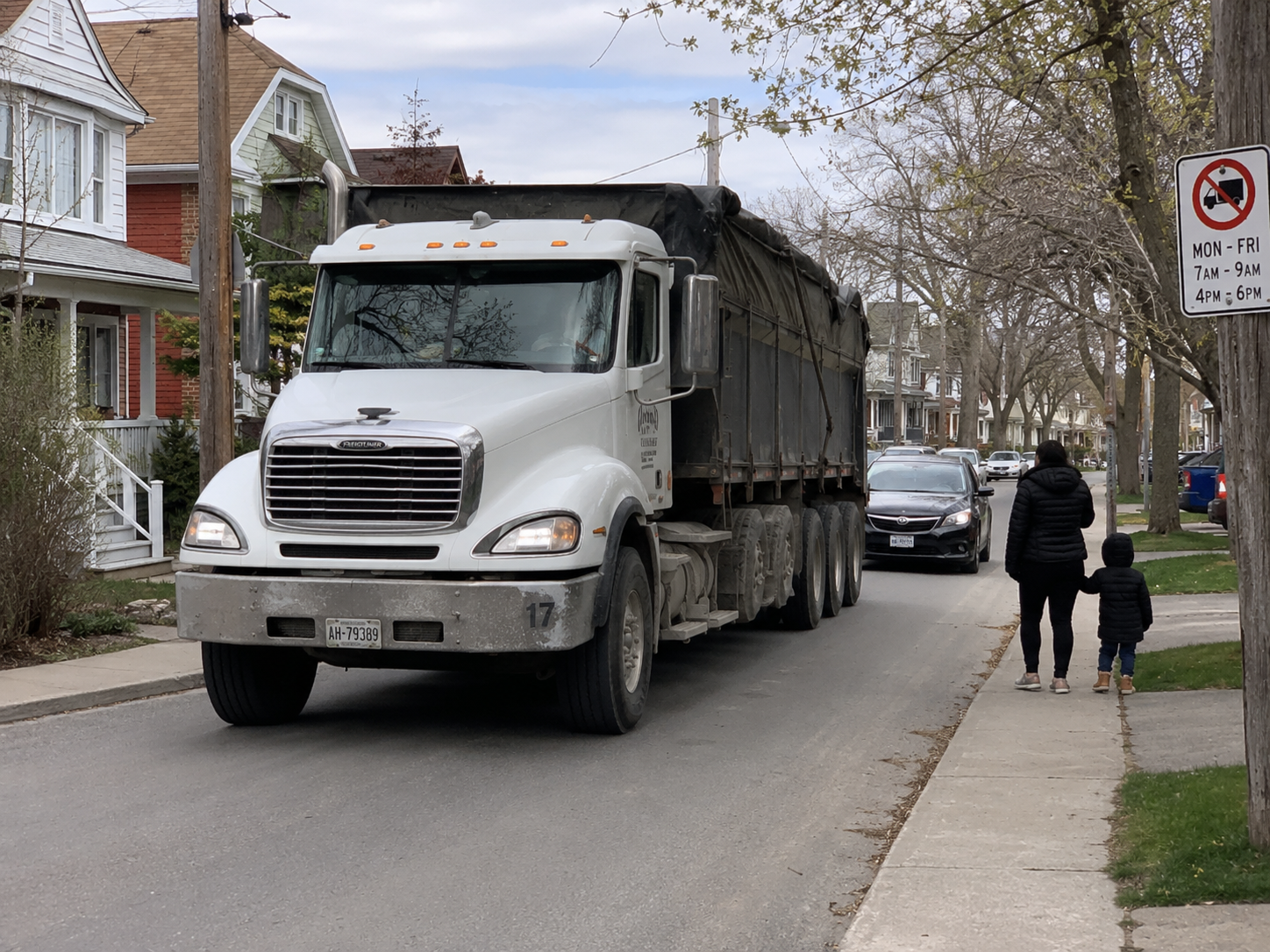 Truck congestion spills onto surrounding roads and into residential communities