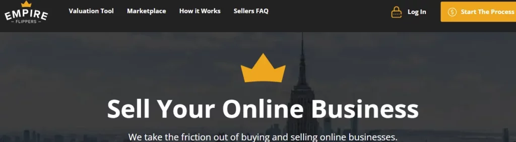 Empire Flippers Homepage.