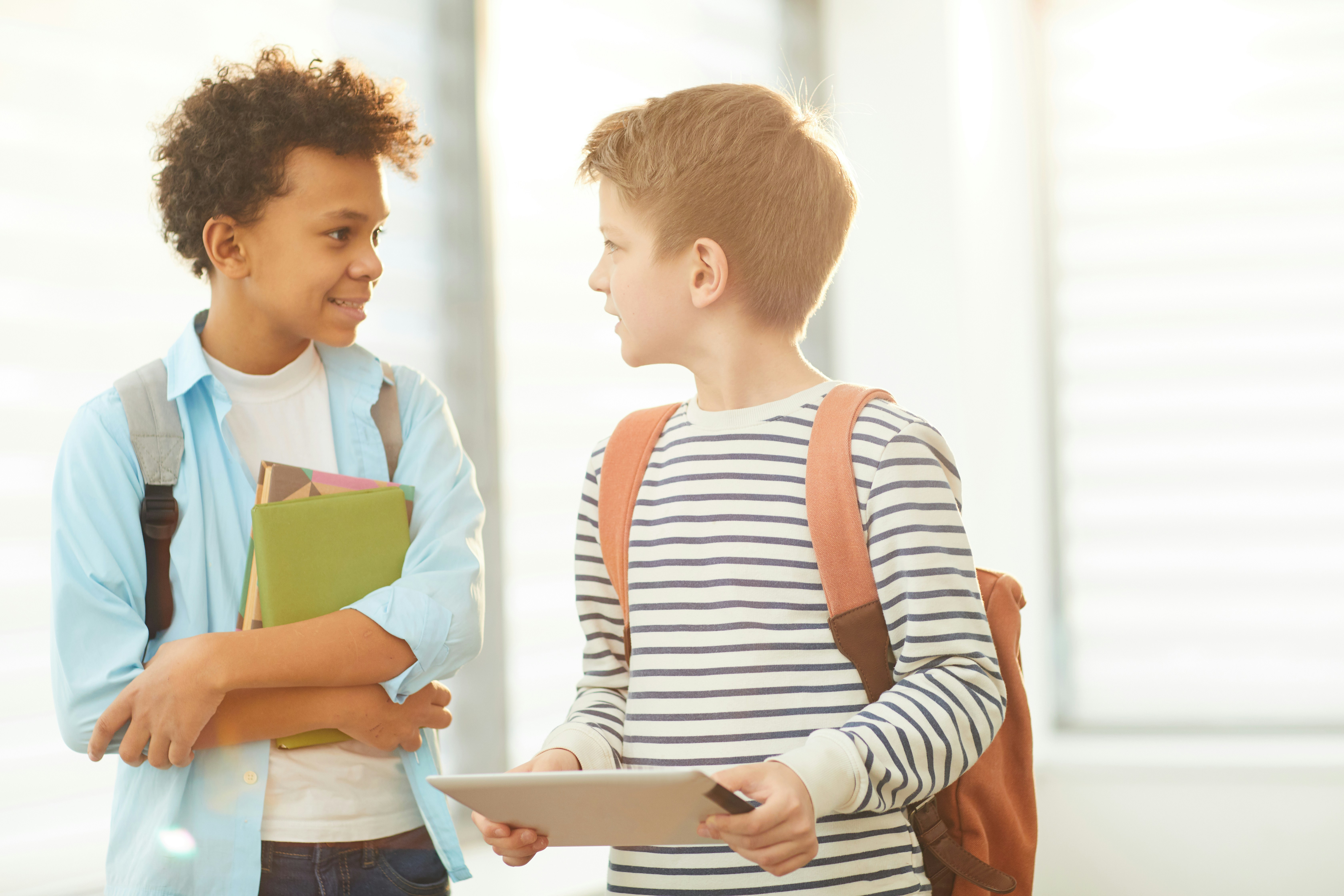 Two students with ADHD taking a break during their online tutoring session.