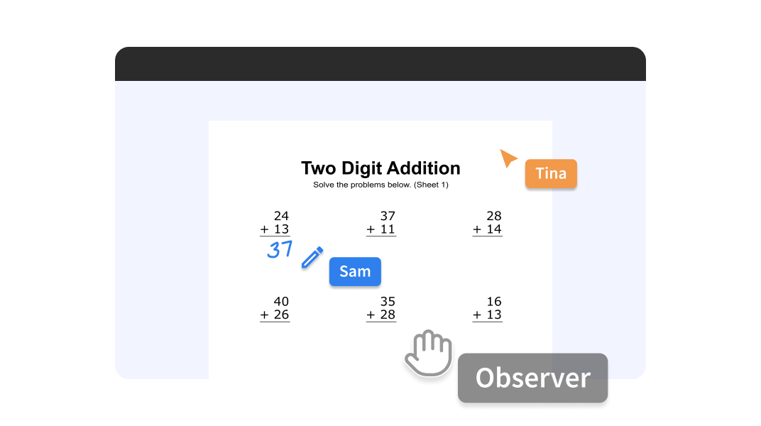 With Pencil Spaces’ new Observer Mode, you can now discreetly follow a live tutoring session across boards, rooms, and views.