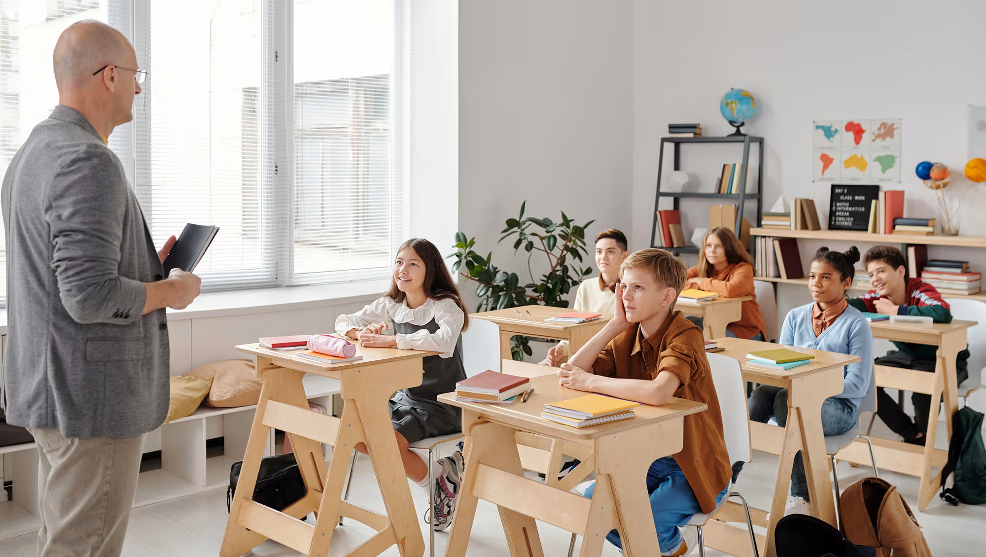 Tacher and students in classroom