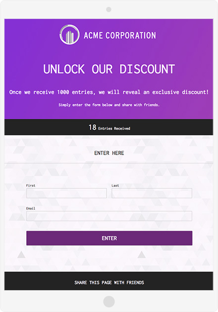 Unlock Discount Template