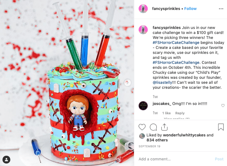Fancy Sprinkles Unique Hashtag for Halloween Contest Ideas