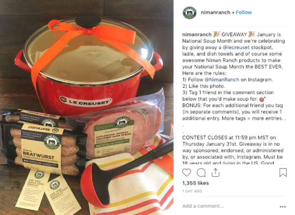 Focus on Engagement for Facebook and instagram Comments as Constest Entries