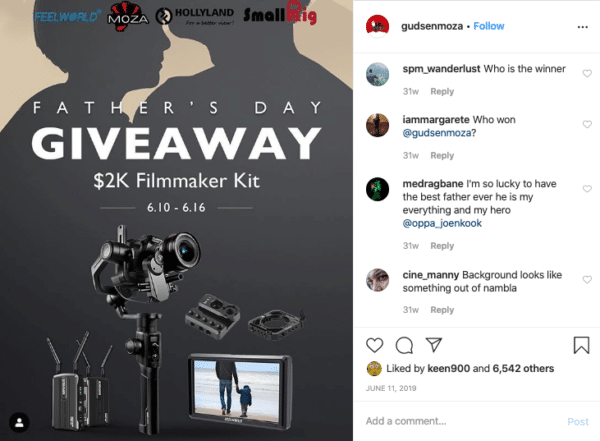 Filmmaker Kit for Father's Day Instagram Contests